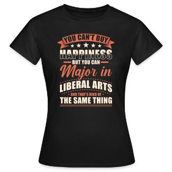 Diplôme en arts libéraux - T-shirt Femme - noir - Devant - AI Model Female 172 dark (172cm)
