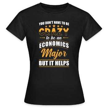 Diplôme en économie - T-shirt Femme - noir - Devant - AI Model Female 172 dark (172cm)