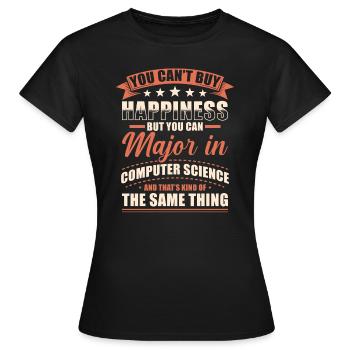 Diplôme en informatique - T-shirt Femme - noir - Devant - AI Model Female 172 dark (172cm)