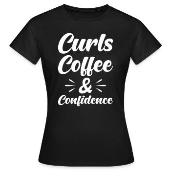 Attract coffee and self-confidence - Women's T-Shirt - black - Front - AI Model Female 172 dark (172cm)