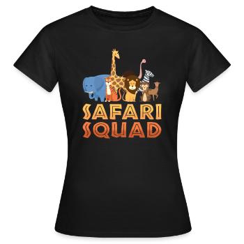 Safari Groupe d’équipe Safari - T-shirt Femme - noir - Devant - AI Model Female 172 dark (172cm)