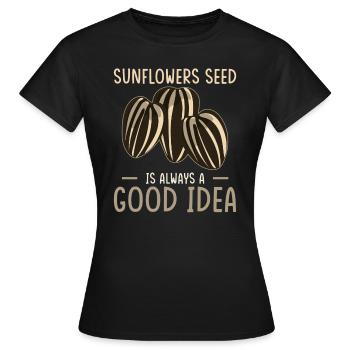 Tournesol - T-shirt Femme - noir - Devant - AI Model Female 172 dark (172cm)