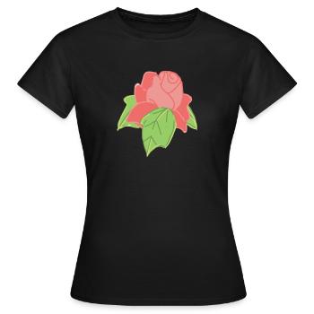 Rose Red Rose Hand-drawn - Women's T-Shirt - black - Front - AI Model Female 172 dark (172cm)