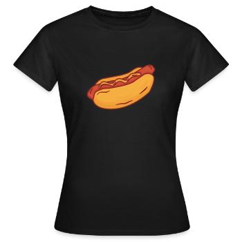 Hot-dog - T-shirt Femme - noir - Devant - AI Model Female 172 dark (172cm)