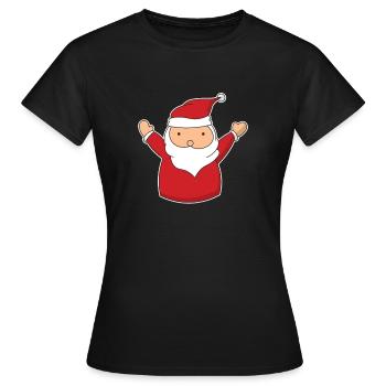 Père Noël Dessiné à la main - T-shirt Femme - noir - Devant - AI Model Female 172 dark (172cm)