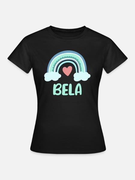 Bela Name Regenbogen Baby - Frauen T-Shirt - Schwarz