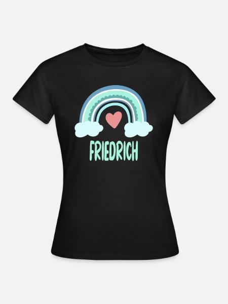 Friedrich Name Regenbogen Baby - Frauen T-Shirt - Schwarz