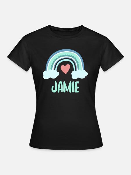 Jamie Name Regenbogen Baby - Frauen T-Shirt - Schwarz