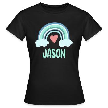 Jason Nom Rainbow Baby - T-shirt Femme - noir - Devant - AI Model Female 172 dark (172cm)