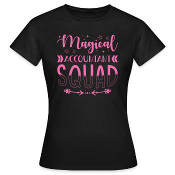 Groupe comptable - T-shirt Femme - noir - Devant - AI Model Female 172 dark (172cm)