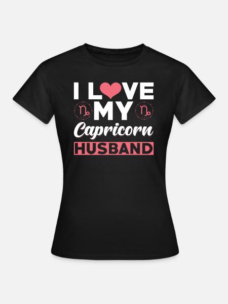 Ich Liebe meinen Steinbock Ehemann - Frauen T-Shirt - Schwarz