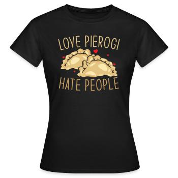 Boulettes Pierogi - T-shirt Femme - noir - Devant - AI Model Female 172 dark (172cm)