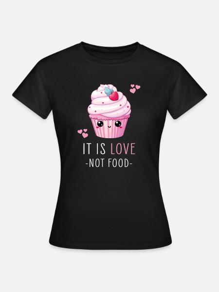 Cupcake Kawaii - Frauen T-Shirt - Schwarz