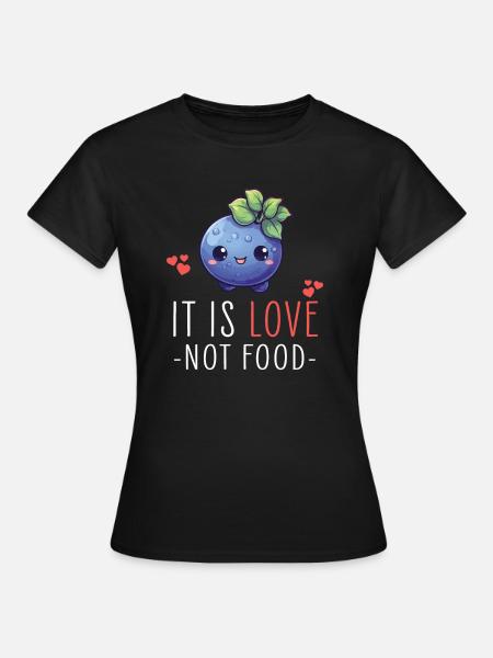 Blaubeere Kawaii - Frauen T-Shirt - Schwarz