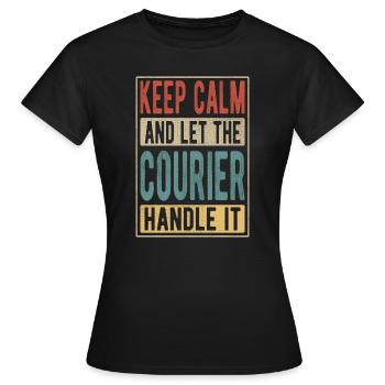 Kurier Retro Geschenk - Frauen T-Shirt - Schwarz - Vorne - AI Model Female 172 dark (172cm)
