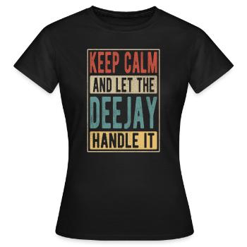 Deejay Retro Geschenk - Frauen T-Shirt - Schwarz - Vorne - AI Model Female 172 dark (172cm)