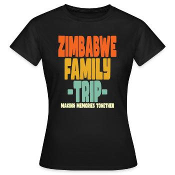 Zimbabwe Family Trip Urlaub - Frauen T-Shirt - Schwarz - Vorne - AI Model Female 172 dark (172cm)