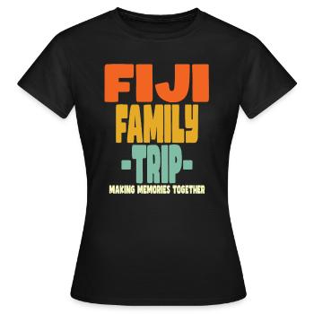 Fiji Family Trip Urlaub - Frauen T-Shirt - Schwarz - Vorne - AI Model Female 172 dark (172cm)