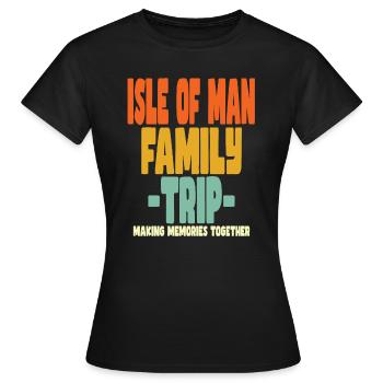 Vacances en famille à l’île de Man - T-shirt Femme - noir - Devant - AI Model Female 172 dark (172cm)