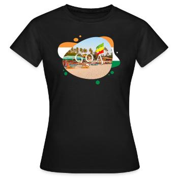 Goa Inde Souvenir - T-shirt Femme - noir - Devant - AI Model Female 172 dark (172cm)