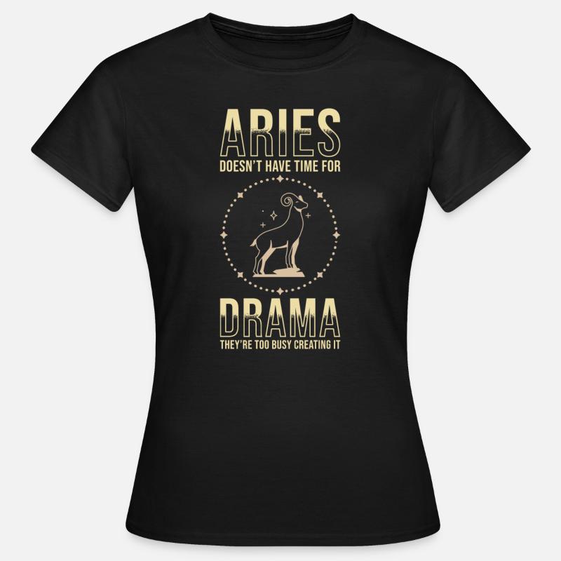 Widder Sternzeichen Astrologie Horoskop Widder - Frauen T-Shirt - Schwarz