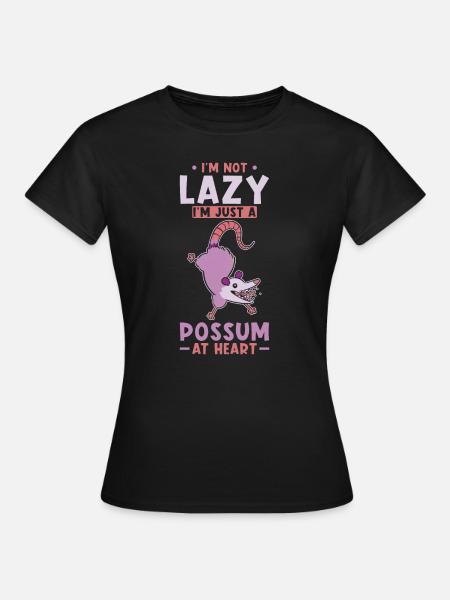 Opossum Spruch - Frauen T-Shirt - Schwarz