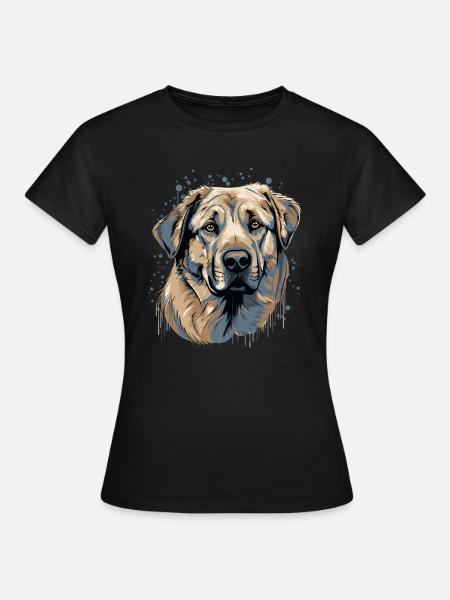 Kangal Hundehunderasse Gesicht - Frauen T-Shirt - Schwarz