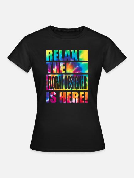 Floral Designer Lustiger Spruch - Frauen T-Shirt - Schwarz