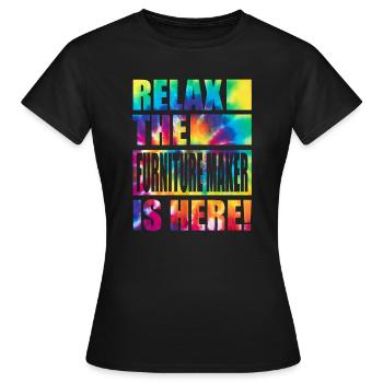 Fabricant de meubles drôle de dicton - T-shirt Femme - noir - Devant - AI Model Female 172 dark (172cm)