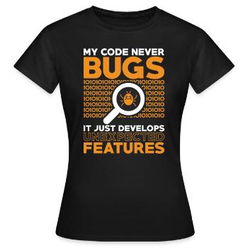 Programmierer Entwickler Coder Code - Frauen T-Shirt - Schwarz - Vorne - AI Model Female 172 dark (172cm)