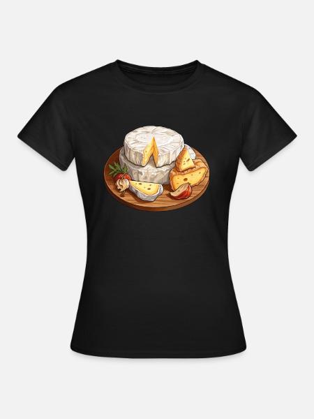 Camembert Käseboard - Frauen T-Shirt - Schwarz