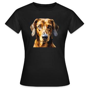 Teckel Chien viennois - T-shirt Femme - noir - Devant - AI Model Female 172 dark (172cm)