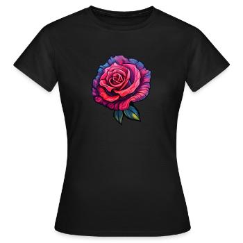 Couleurs roses vives - T-shirt Femme - noir - Devant - AI Model Female 172 dark (172cm)