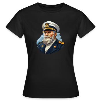 Matrose Segeln - Frauen T-Shirt - Schwarz - Vorne - AI Model Female 172 dark (172cm)