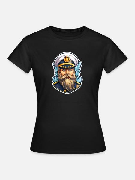 Matrose Alter Mann - Frauen T-Shirt - Schwarz