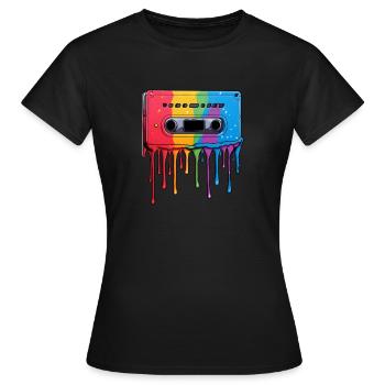 Gouttes de cassette - T-shirt Femme - noir - Devant - AI Model Female 172 dark (172cm)
