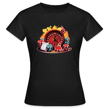 Casino - T-shirt Femme - noir - Devant - AI Model Female 172 dark (172cm)