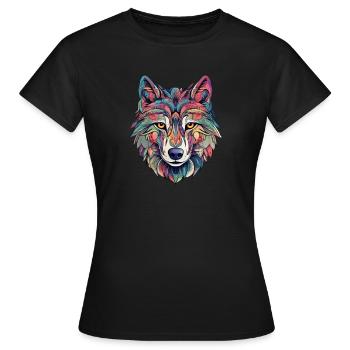 Esthétique du loup - T-shirt Femme - noir - Devant - AI Model Female 172 dark (172cm)
