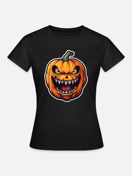Kürbis - Frauen T-Shirt - Schwarz