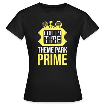 Parc d’attractions Parc d’attractions Sortie en famille - T-shirt Femme - noir - Devant - AI Model Female 172 dark (172cm)