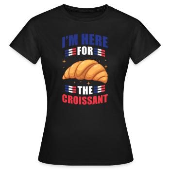 Croissant - Frauen T-Shirt - Schwarz - Vorne - AI Model Female 172 dark (172cm)