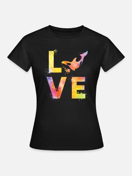 Orca liebe - Frauen T-Shirt - Schwarz
