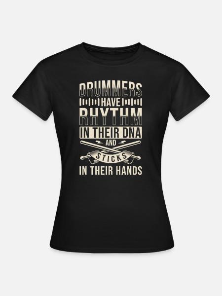 Schlagzeuger Spruch Schlagzeug DNA - Frauen T-Shirt - Schwarz