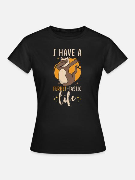 Frettchen Geschenk für Frettchen Besitzer - Frauen T-Shirt - Schwarz
