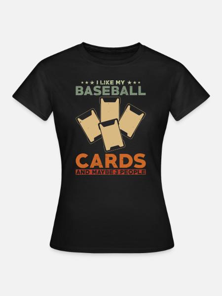 Baseball Sammelkarten Sammler - Frauen T-Shirt - Schwarz