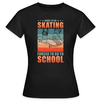 Skateboarder Skater School Dicton - T-shirt Femme - noir - Devant - AI Model Female 172 dark (172cm)