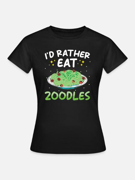 Zoodles Zucchini Pasta Spruch - Frauen T-Shirt - Schwarz