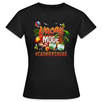 Kasse Feriengruppe #Cashiersquad - Frauen T-Shirt - Schwarz - Vorne - AI Model Female 172 dark (172cm)