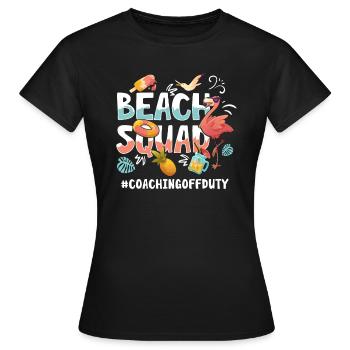 Coaching Urlaub Strandgruppe - Frauen T-Shirt - Schwarz - Vorne - AI Model Female 172 dark (172cm)