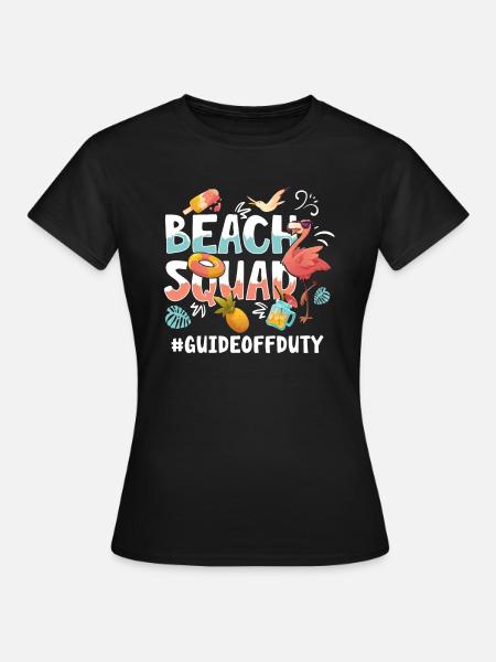 Reiseführer Urlaub Strandgruppe - Frauen T-Shirt - Schwarz
